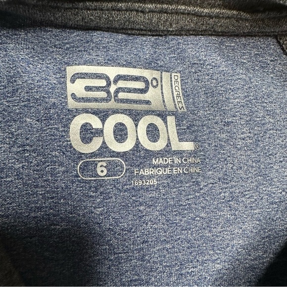 32 Degrees Cool T-Shirt Raglan Blue and Gray Size 6 - Picture 7 of 16